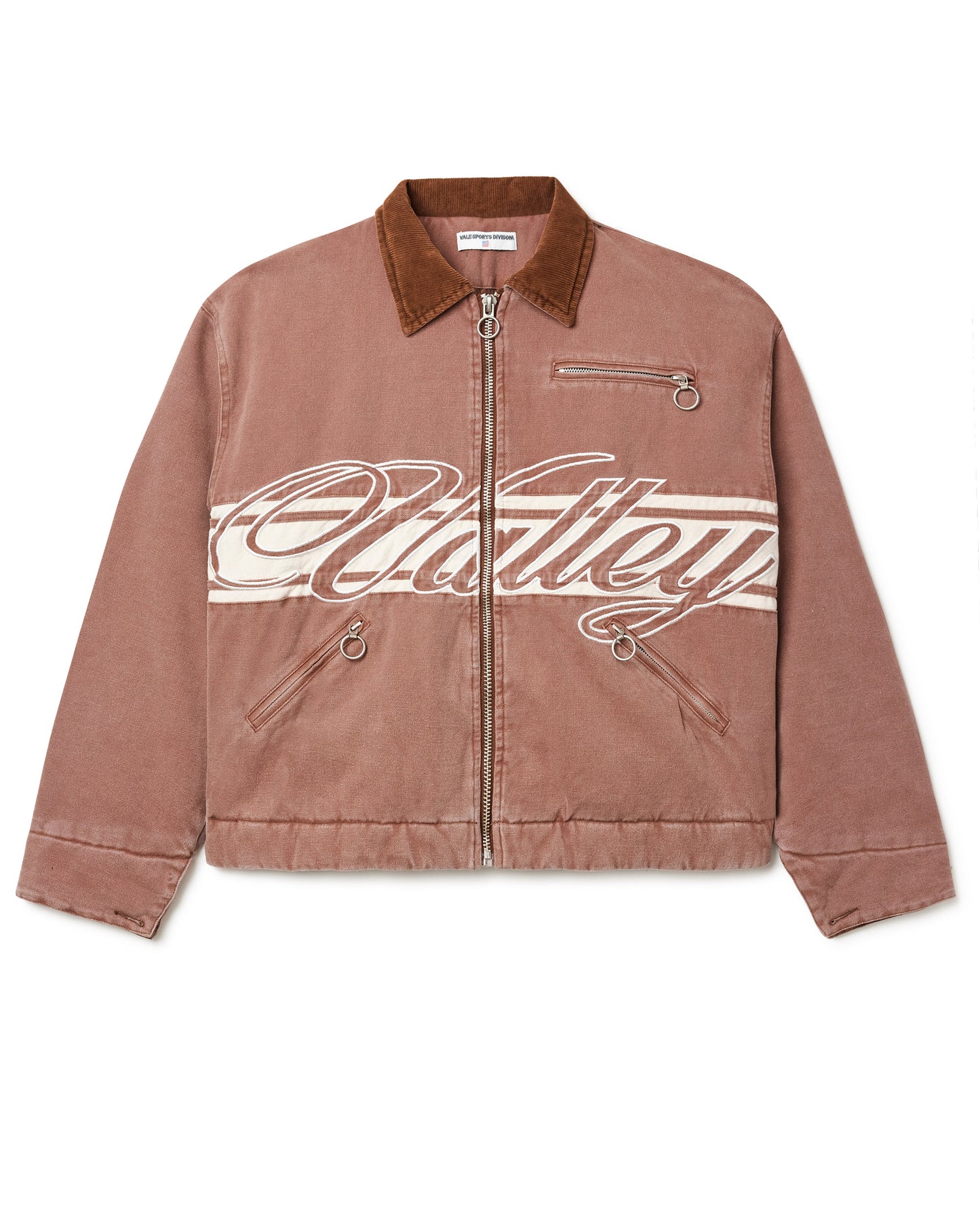 BROWN CURSIVE TRUCKER JACKET