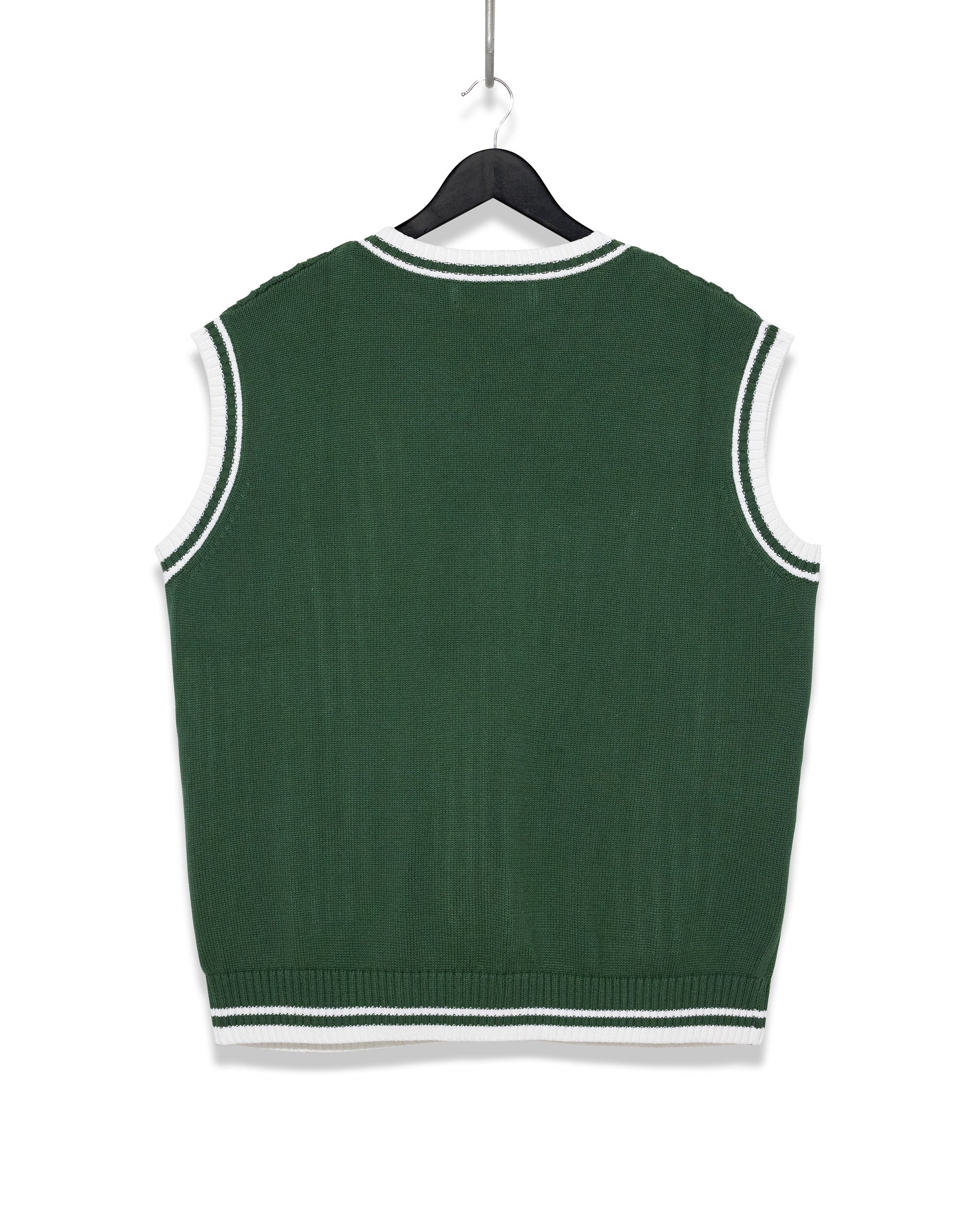 Off-White Varsity knit sleeveless jumper - Green