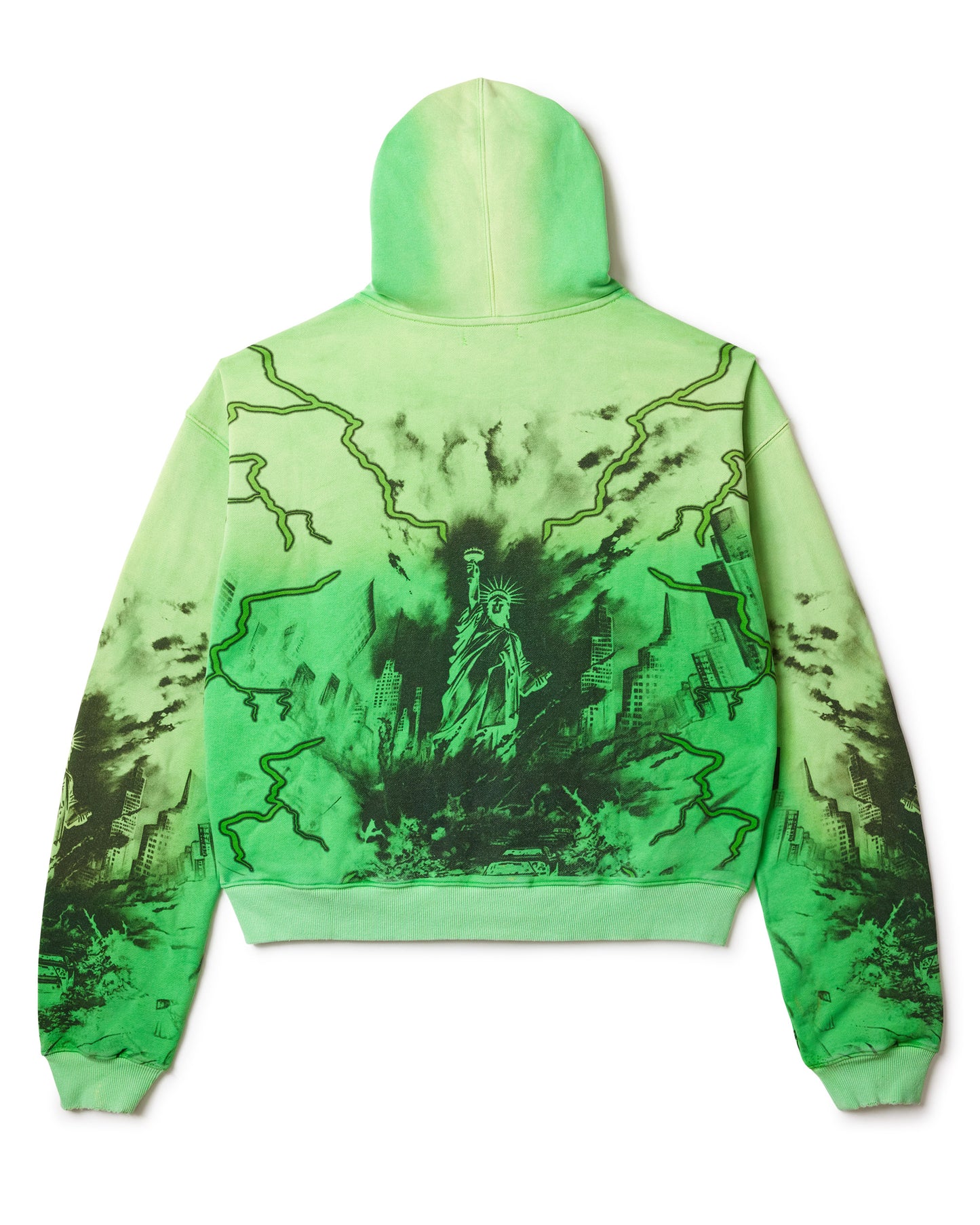 GREEN NIGHTMARE ZIP UP HOODIE